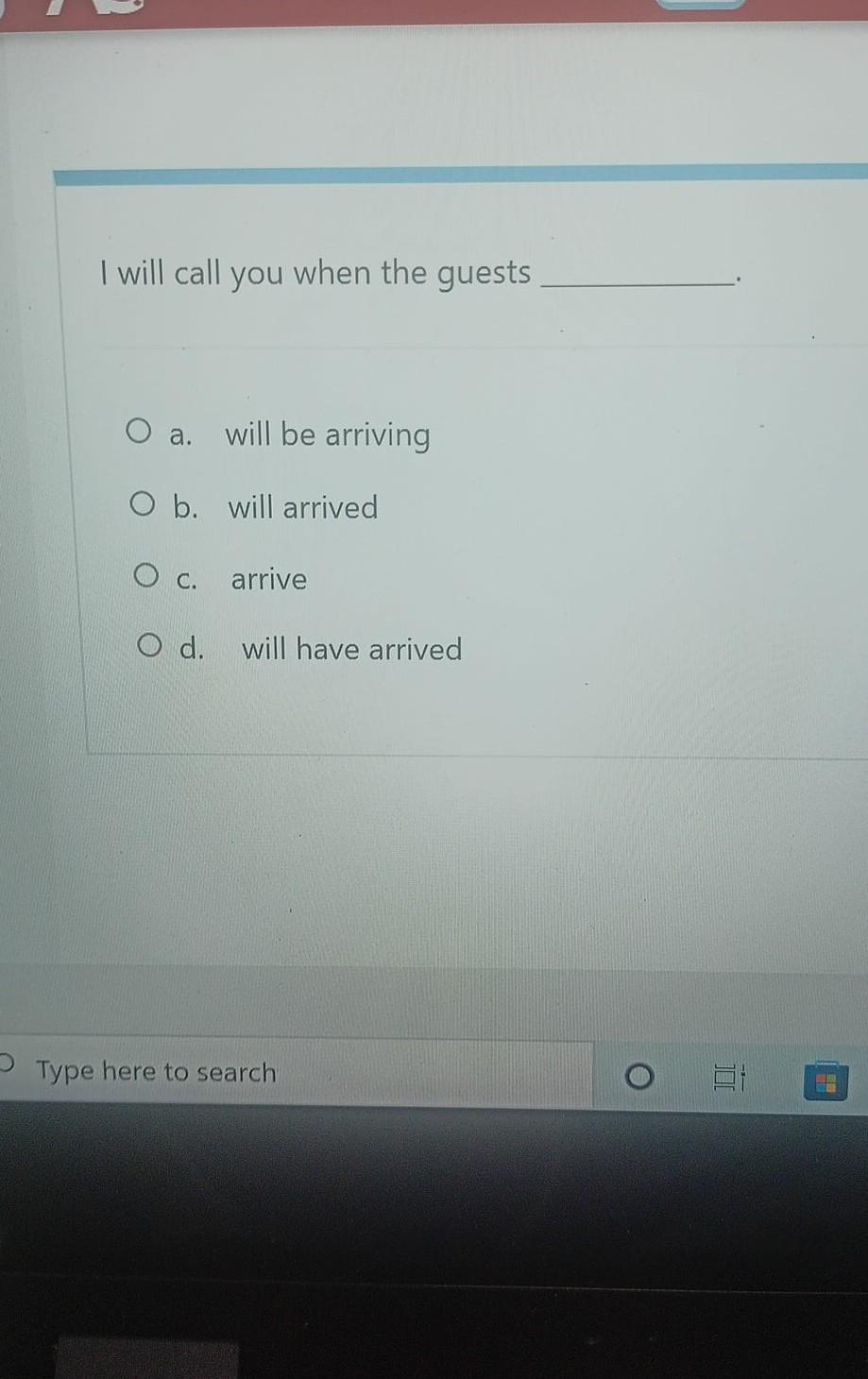 i will call you when the guests arrive