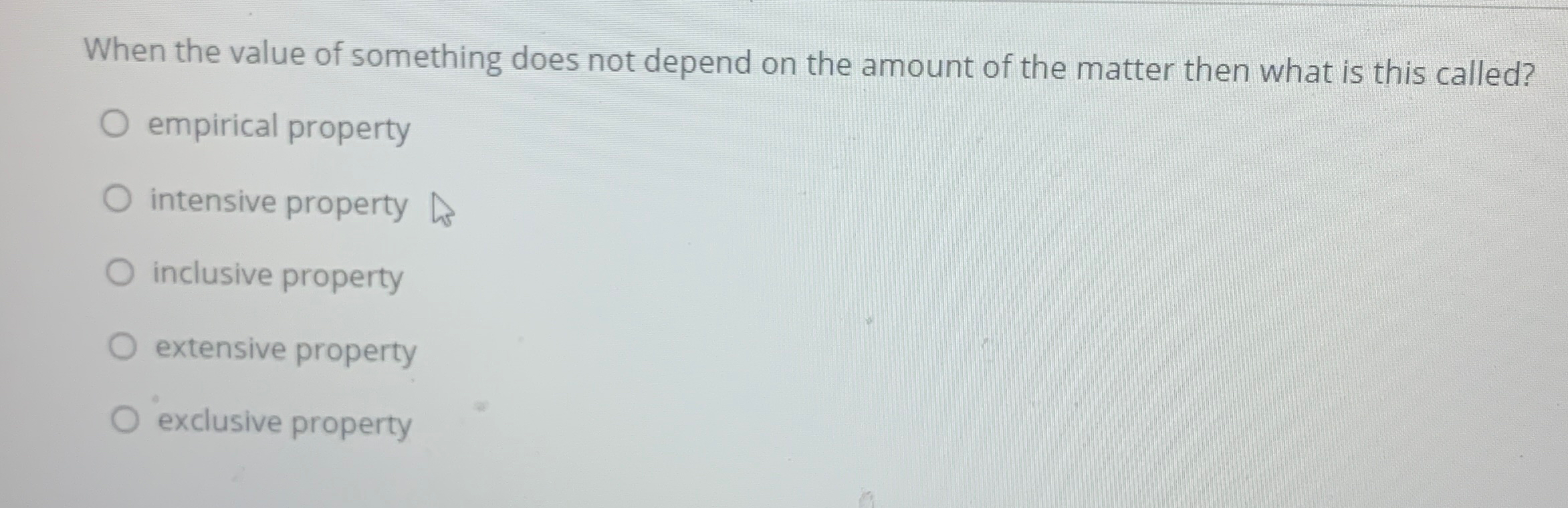 Solved When the value of something does not depend on the | Chegg.com