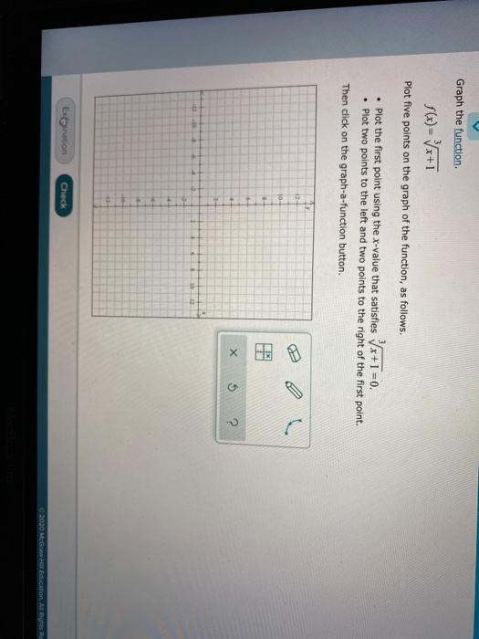 Solved Graph the function. $(x)= x+1 Plot five points on the | Chegg.com