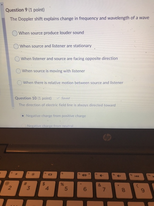 Solved Question 9 (1 point) The Doppler shift explains | Chegg.com