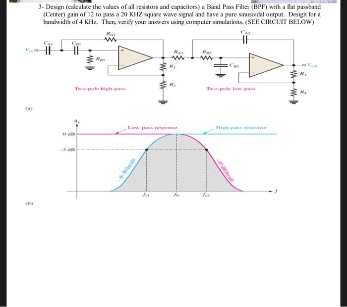 Solved 3- Design (calculate the values of all resistors and | Chegg.com