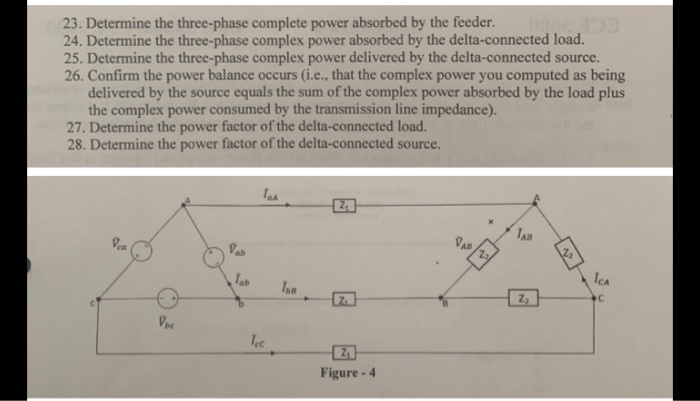 23 Determine The Three Phase Complete Power Absor Chegg Com