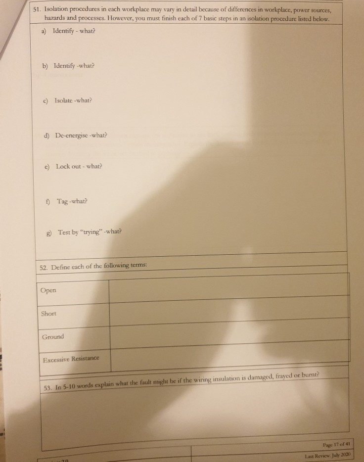 Solved 44. Explain in 1520 words what the Zero Ohms' mean