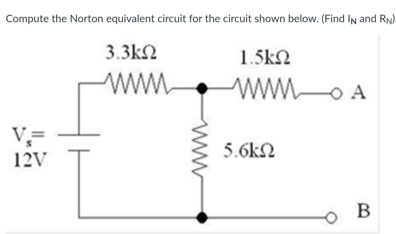 Solved Compute The Norton Equivalent Circuit For The Circuit | Chegg.com