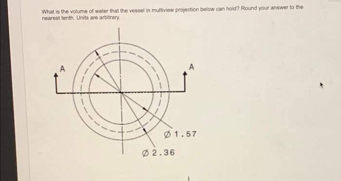 Solved What is the volume of water that the vessel in | Chegg.com