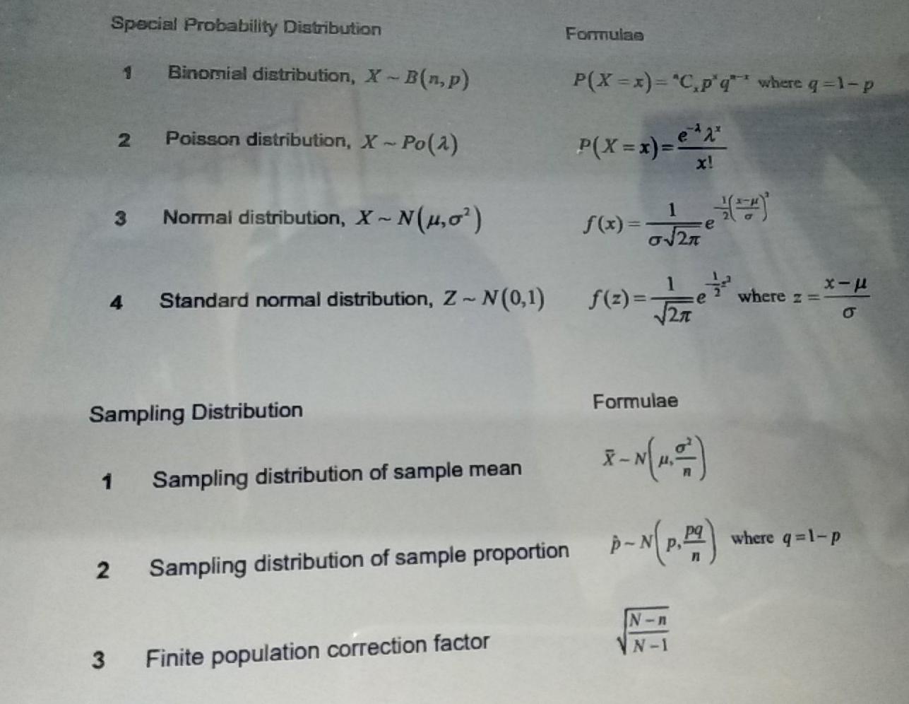 Solved I Don T Know The Formula Whether Discrete Distribu Chegg Com