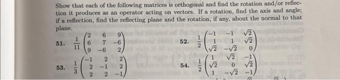 Solved Show that each of the following matrices is | Chegg.com