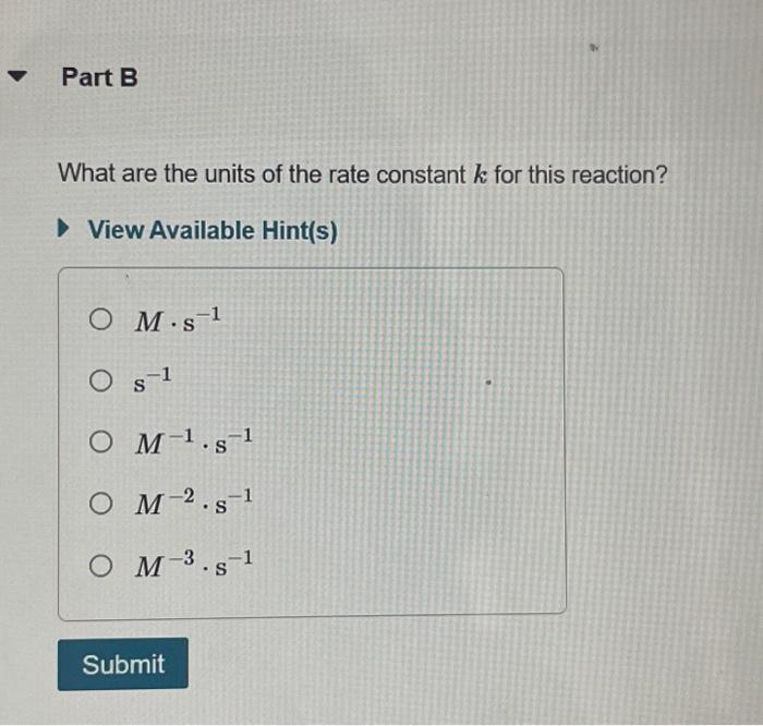 Solved Analyzing a specific reaction Consider the following | Chegg.com