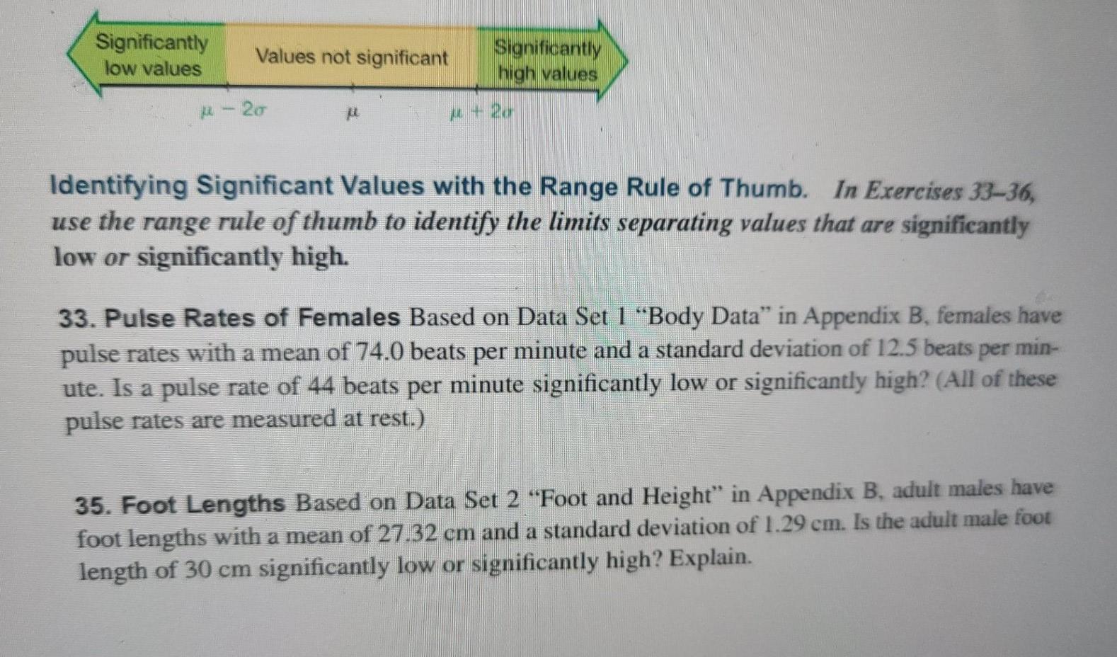 Solved Significantly low values Values not significant | Chegg.com