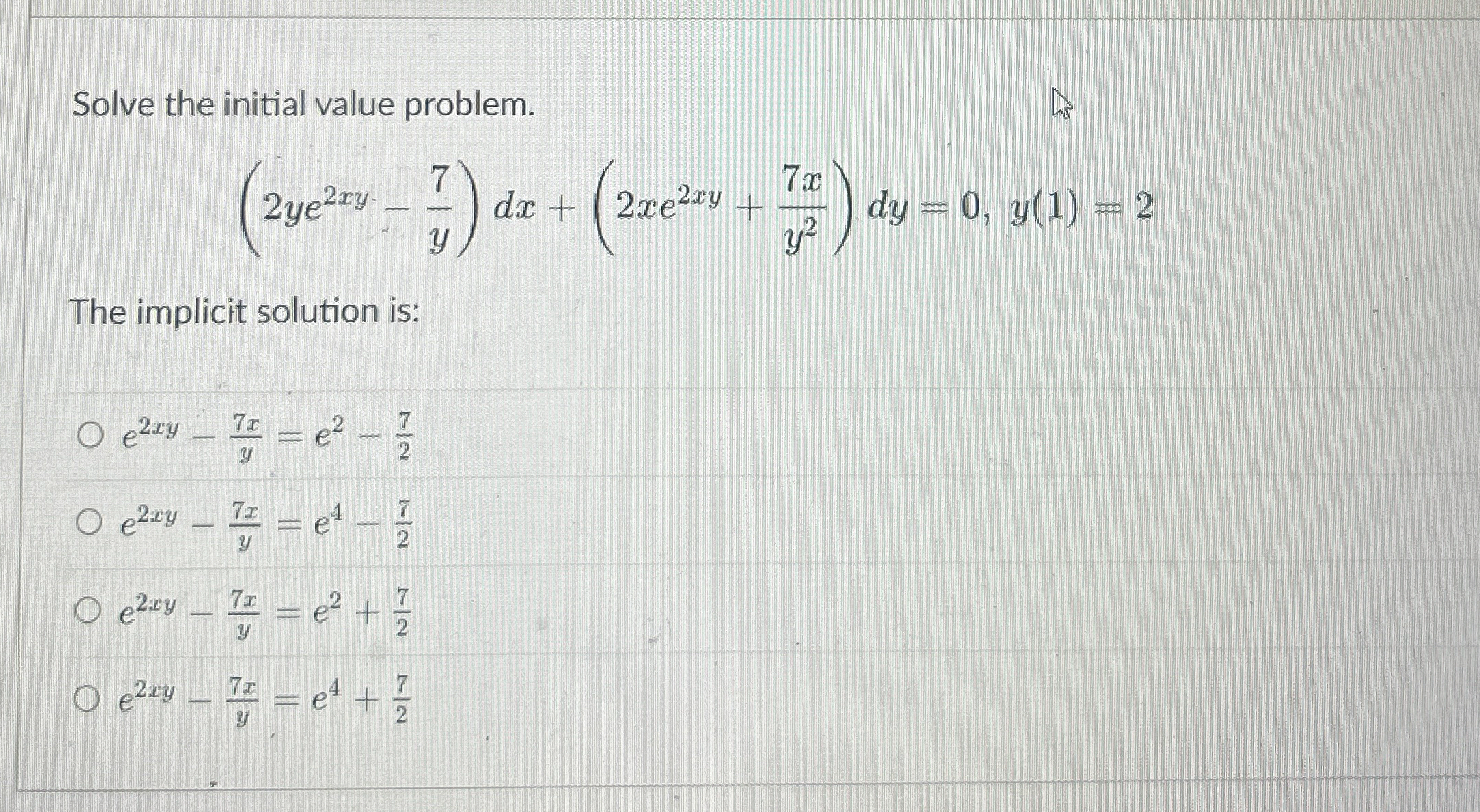 Solved Solve the initial value | Chegg.com