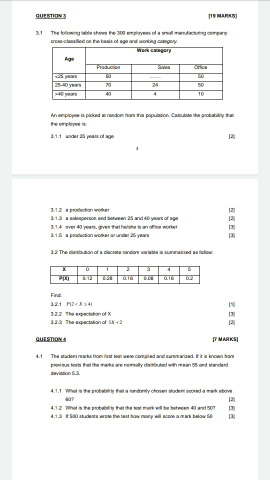 solved-question-3-19-marks-3-1-the-following-table-shows-chegg