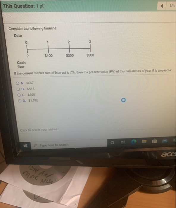 Solved This Question: 1 pt 15 Consider the following | Chegg.com