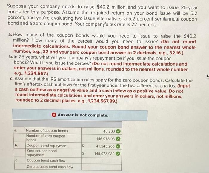 Solved Suppose Your Company Needs To Raise $40.2 Million And | Chegg.com