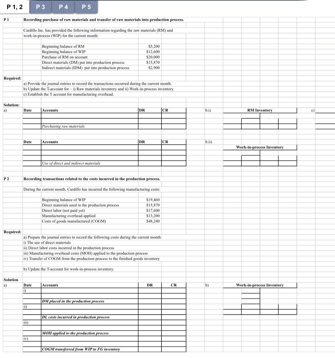 Solved Recording purchase of raw materials and transfer of | Chegg.com