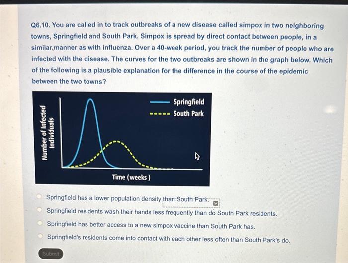 Solved Q6.10. You are called in to track outbreaks of a new | Chegg.com