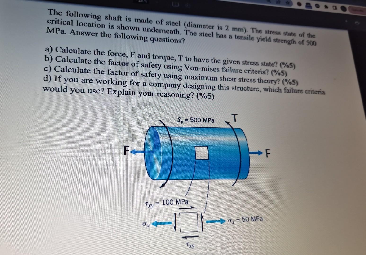 solved-the-following-shaft-is-made-of-steel-diameter-is-2-chegg