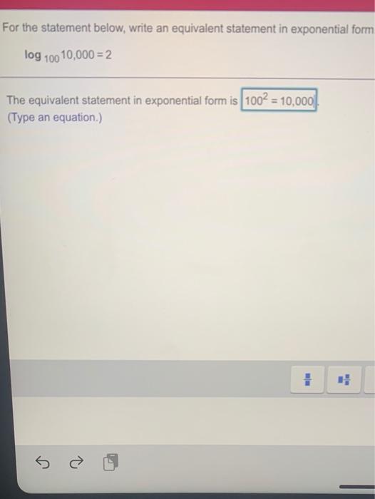 Solved For the statement below, write an equivalent | Chegg.com