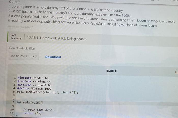 Solved Develop a program that searches a file for a given | Chegg.com