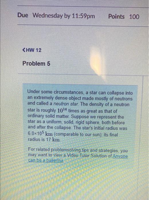 Solved Due Wednesday by 11:59pm Points 100 | Chegg.com