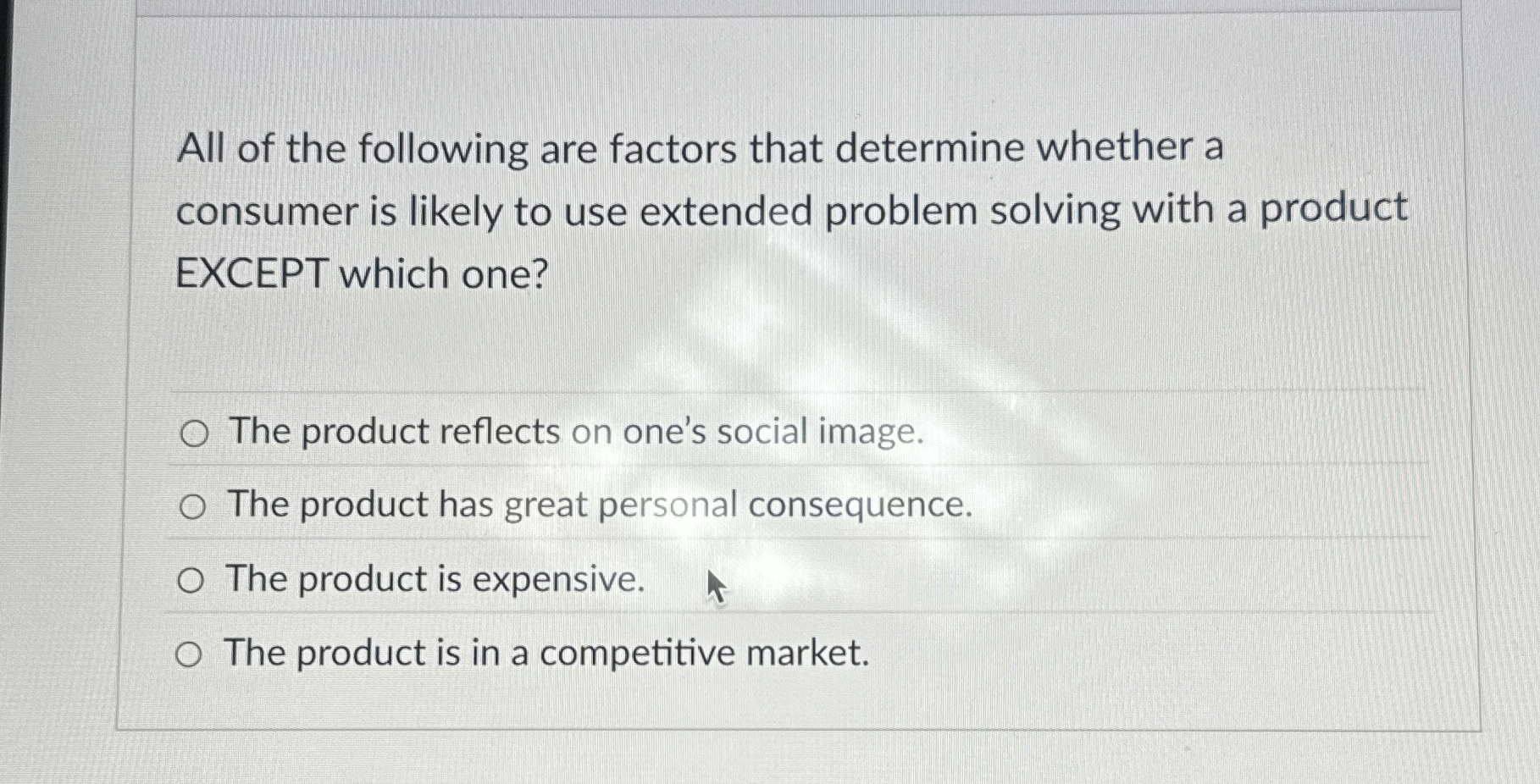 Solved All of the following are factors that determine | Chegg.com