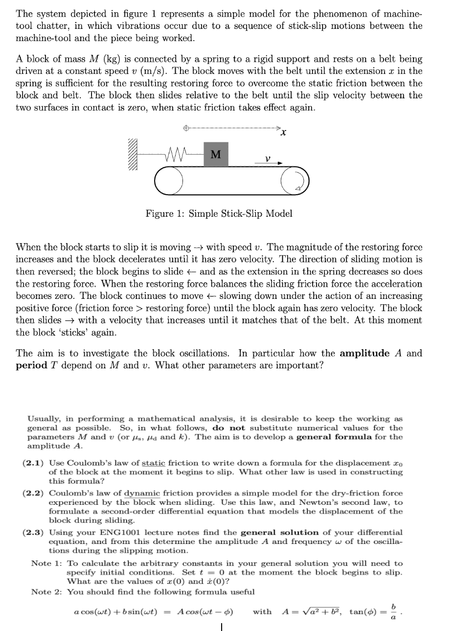 Solved The system depicted in figure 1 ﻿represents a simple | Chegg.com