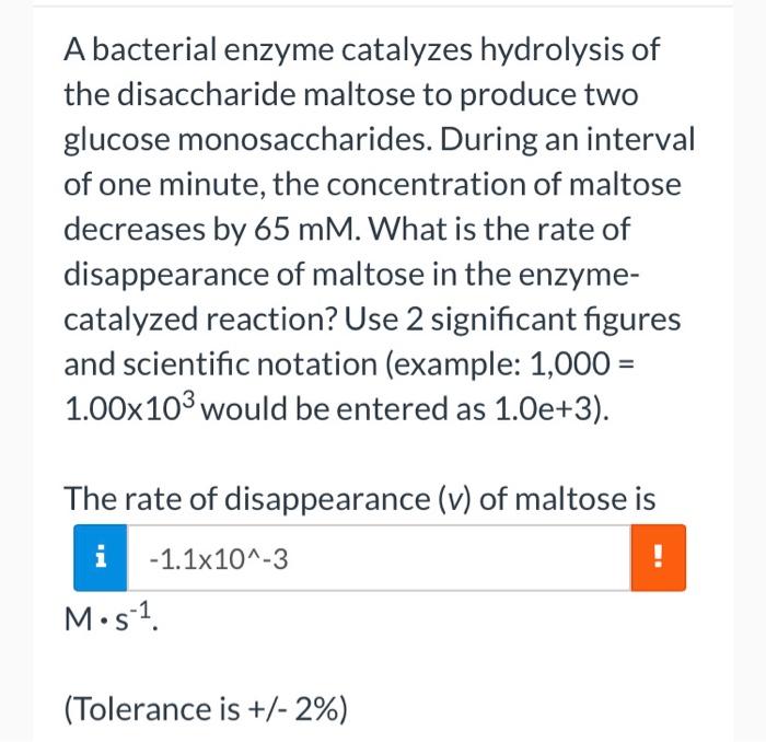 Solved A bacterial enzyme catalyzes hydrolysis of the | Chegg.com