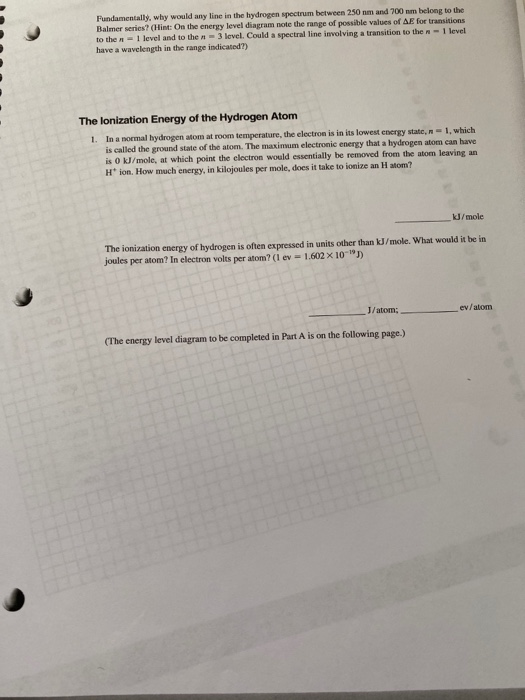 Name Section Experiment 11 Data And Calculations The Chegg 