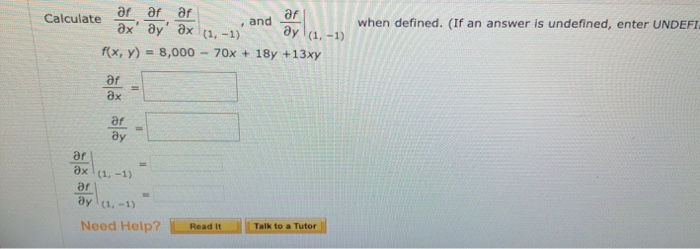 Solved Calculate ar ax ay ax (1,-1) when defined. (If an | Chegg.com