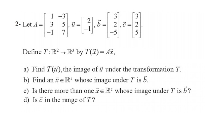 Solved 1 31 2 Let A 3 51 U 1 7 3 3 2 C 2 5 5 De Chegg Com