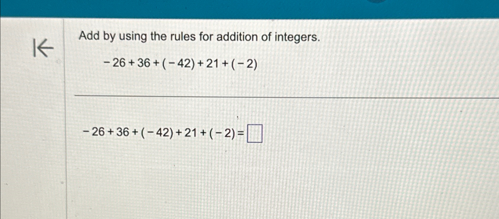 Solved Add by using the rules for addition of | Chegg.com