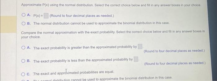 Solved Compute P(x) using the binomial probability formula. | Chegg.com