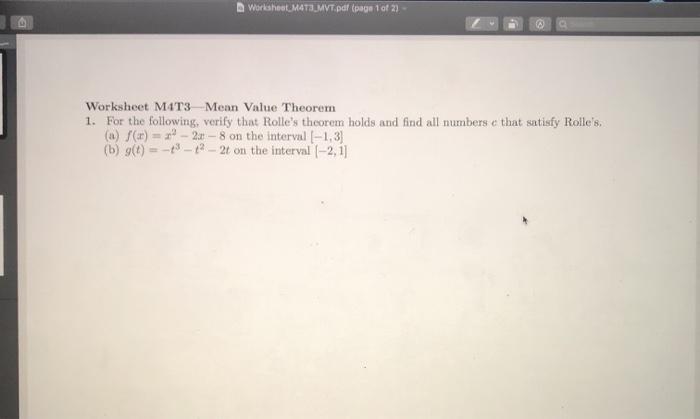 Solved Worksheet MAT MVT.pdf (page 1 of 2) Worksheet MAT3 | Chegg.com