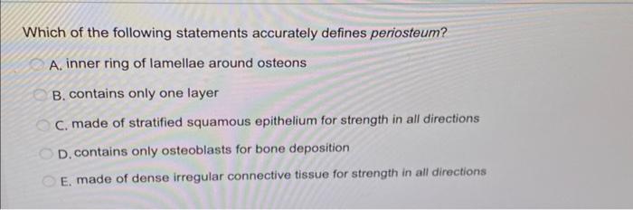 Solved Which Of The Following Statements Accurately Defines | Chegg.com