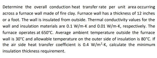 Solved Determine the overall conduction heat transfer rate | Chegg.com