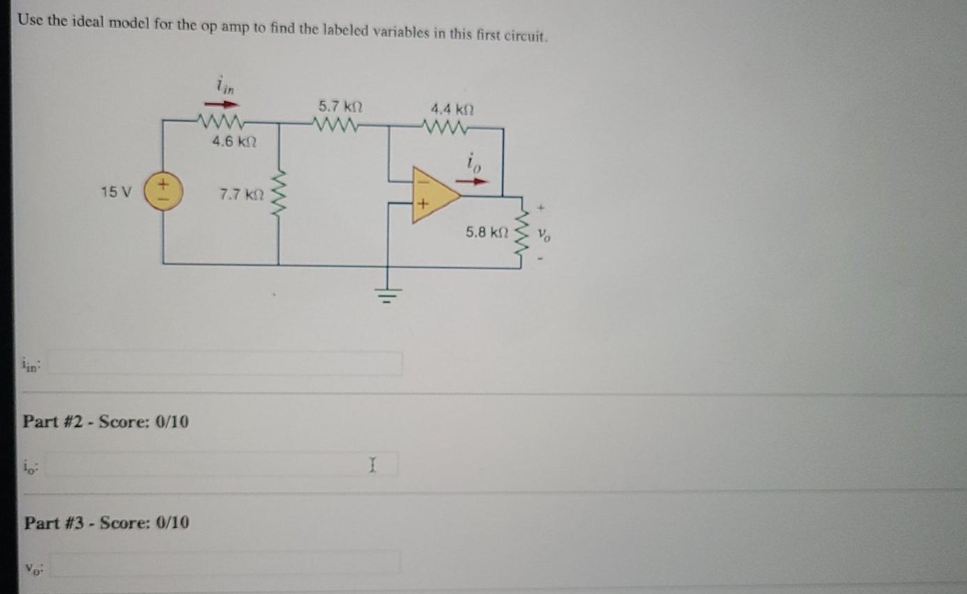Solved Use the ideal model for the op amp to find the | Chegg.com