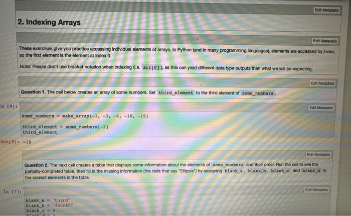 These exercises give you practice accessing | Chegg.com