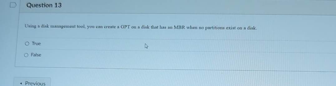 Solved Question 13Using a disk management tool, you can | Chegg.com
