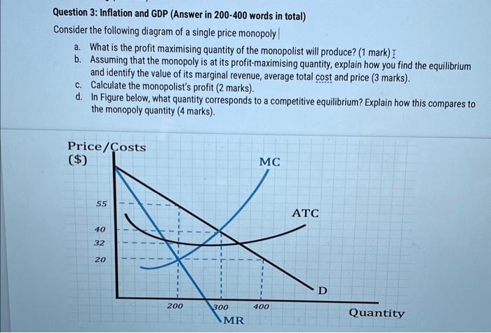 Solved Question 3: Inflation and GDP (Answer in 200−400 | Chegg.com