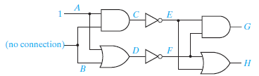 Solved: Using four-valued logic, find A, B, C, D, E, F, G, and H ...