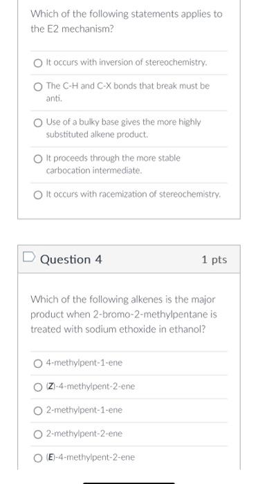 Solved Which of the following statements applies to the E2 | Chegg.com