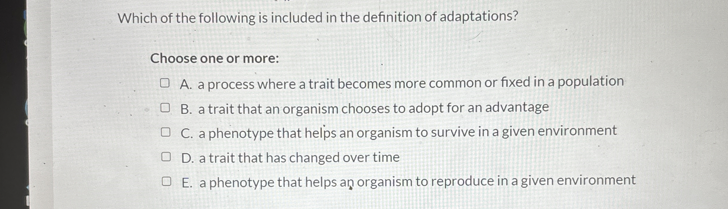 Solved Which of the following is included in the definition | Chegg.com