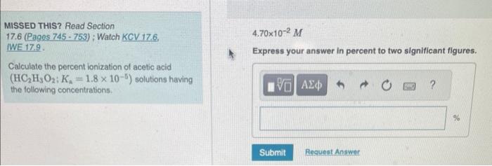 Solved Calculate the percent ionization of acetic acid | Chegg.com