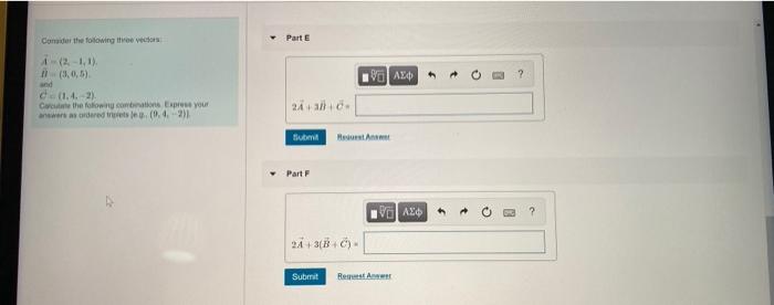 Solved Part E Corder the following tree vector 12.-1,1) 11 | Chegg.com