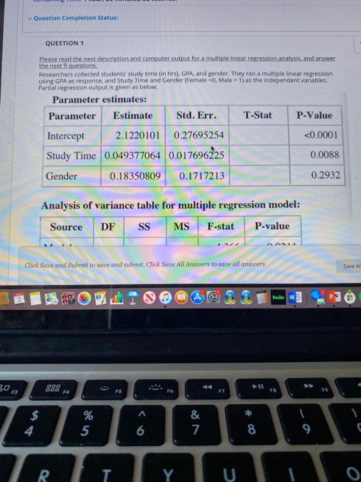 Solved Question Completion Status: QUESTION 1 Please read | Chegg.com