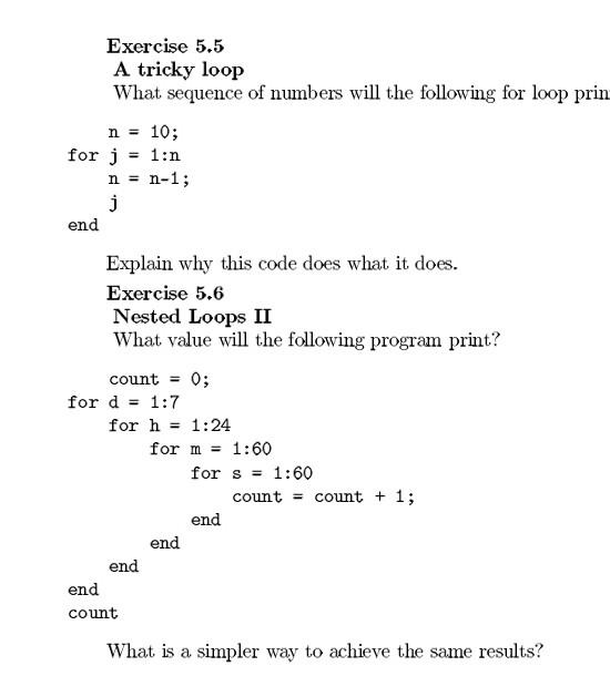 Solved Exercise 5.5 A tricky loop What sequence of numbers | Chegg.com