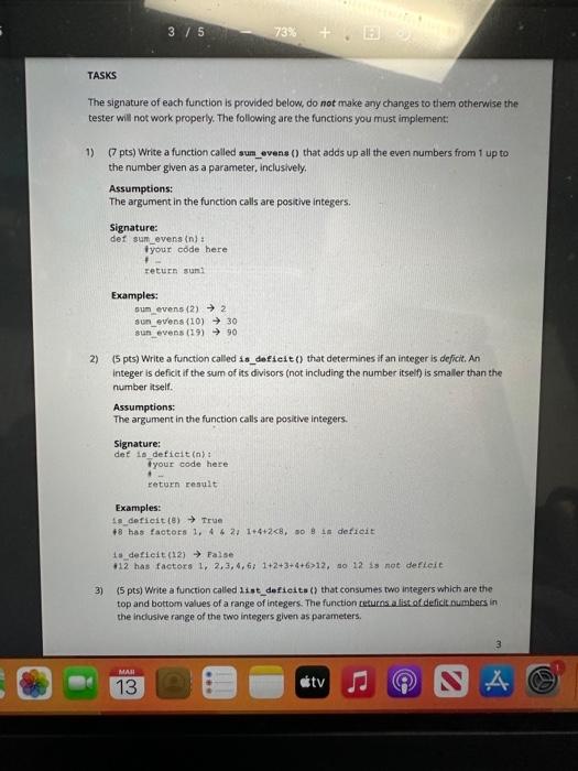 Solved Any function that violates any of the following will | Chegg.com