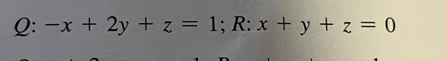 Solved Find an equation of the line of intersection of the | Chegg.com