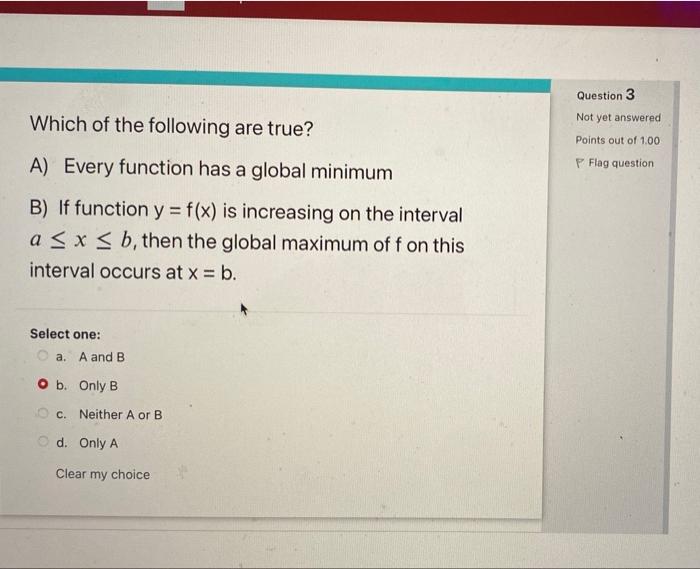 Solved Question 3 Not yet answered Which of the following | Chegg.com
