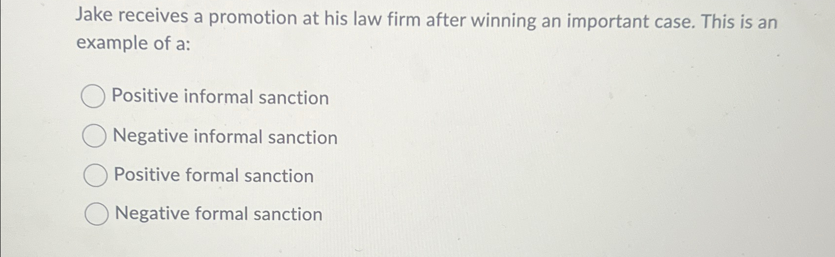 Solved Jake receives a promotion at his law firm after | Chegg.com