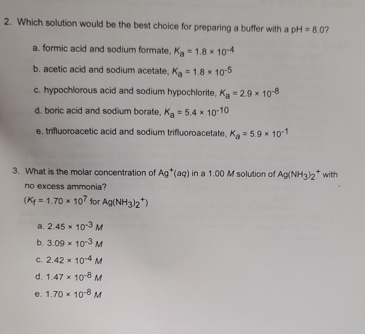 Solved 2. Which solution would be the best choice for | Chegg.com